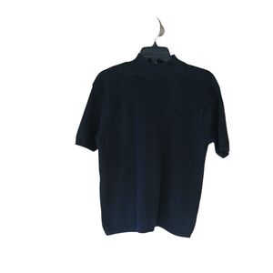 Cotton Forever Vintage Black Short Sleeved Cotton Rayon Sweater Medium